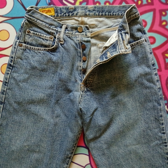 EDWIN vintage (late 80's) button fly jeans. Waist 29. Length 32. - Picture 4 of 9